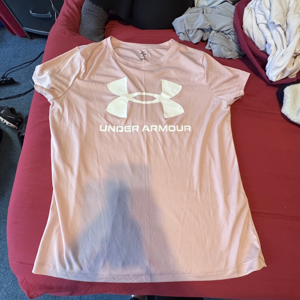 5 For $25 Under Armour Women's Pink T-Shirt